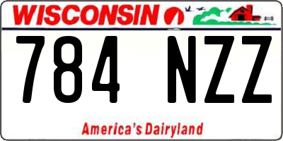 WI license plate 784NZZ