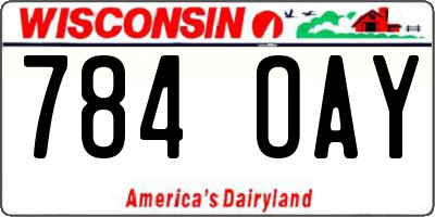 WI license plate 784OAY