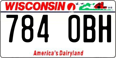 WI license plate 784OBH
