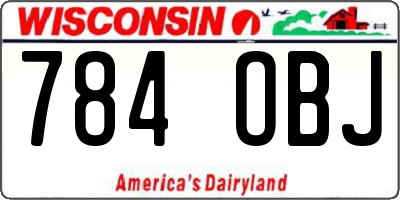 WI license plate 784OBJ