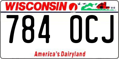 WI license plate 784OCJ