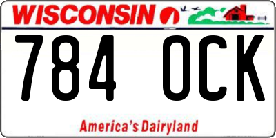 WI license plate 784OCK