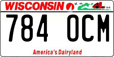WI license plate 784OCM