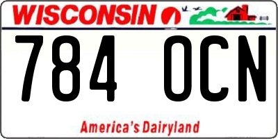 WI license plate 784OCN