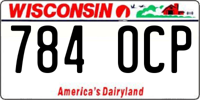 WI license plate 784OCP