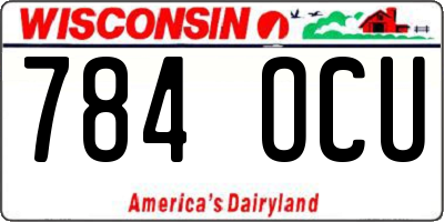WI license plate 784OCU