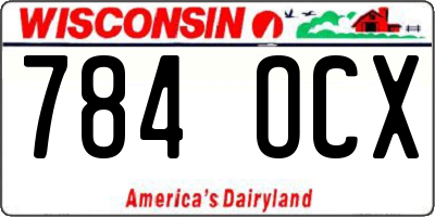 WI license plate 784OCX