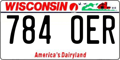 WI license plate 784OER