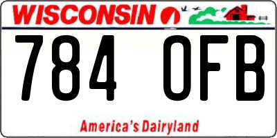 WI license plate 784OFB