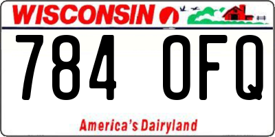 WI license plate 784OFQ