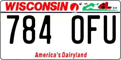 WI license plate 784OFU