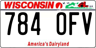 WI license plate 784OFV