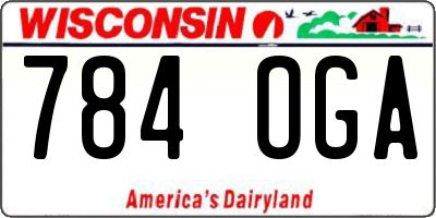 WI license plate 784OGA