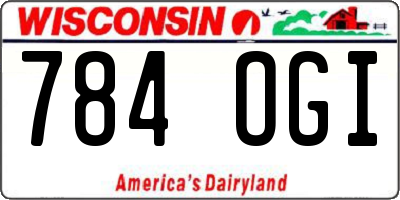 WI license plate 784OGI