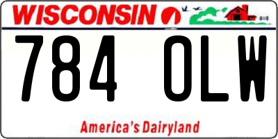 WI license plate 784OLW