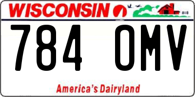WI license plate 784OMV