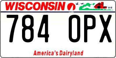WI license plate 784OPX