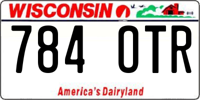 WI license plate 784OTR