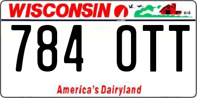WI license plate 784OTT