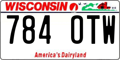 WI license plate 784OTW