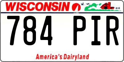 WI license plate 784PIR