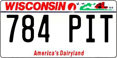 WI license plate 784PIT