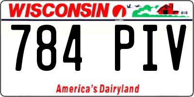 WI license plate 784PIV