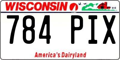 WI license plate 784PIX