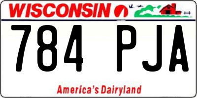 WI license plate 784PJA