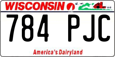 WI license plate 784PJC
