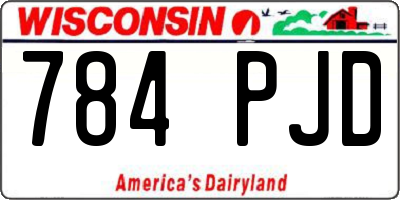 WI license plate 784PJD