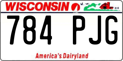 WI license plate 784PJG