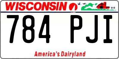 WI license plate 784PJI