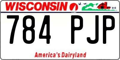 WI license plate 784PJP