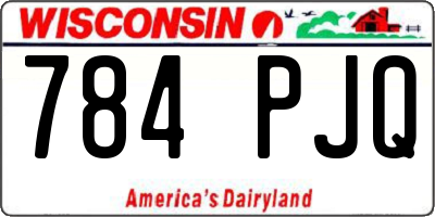 WI license plate 784PJQ