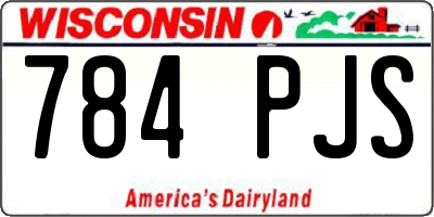 WI license plate 784PJS