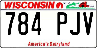 WI license plate 784PJV