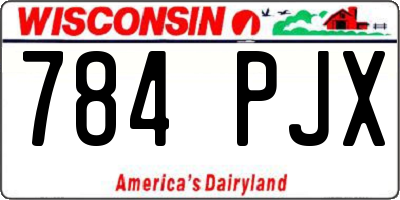 WI license plate 784PJX