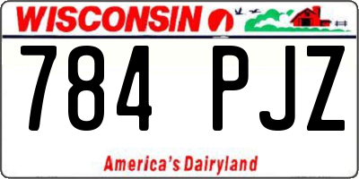 WI license plate 784PJZ