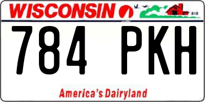 WI license plate 784PKH