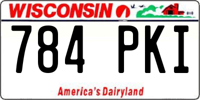 WI license plate 784PKI