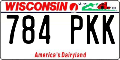WI license plate 784PKK
