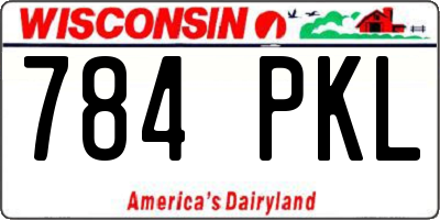 WI license plate 784PKL