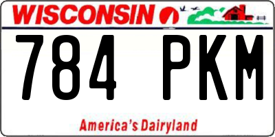 WI license plate 784PKM