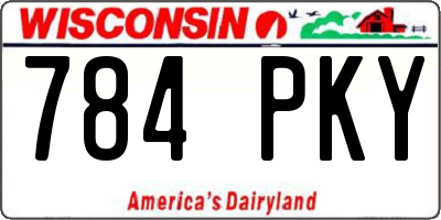 WI license plate 784PKY
