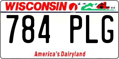 WI license plate 784PLG