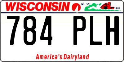WI license plate 784PLH