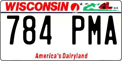 WI license plate 784PMA