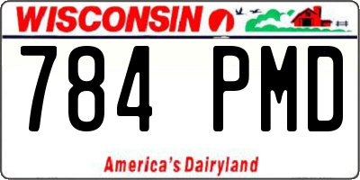 WI license plate 784PMD