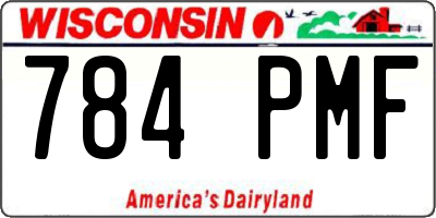 WI license plate 784PMF